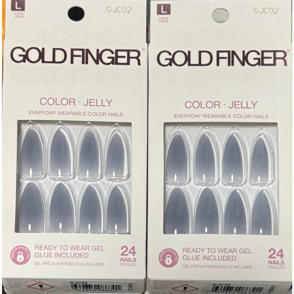 New KISS Masterpiece Press-On Nails, 2 x Blue Press On, Mint Green x 2. Long